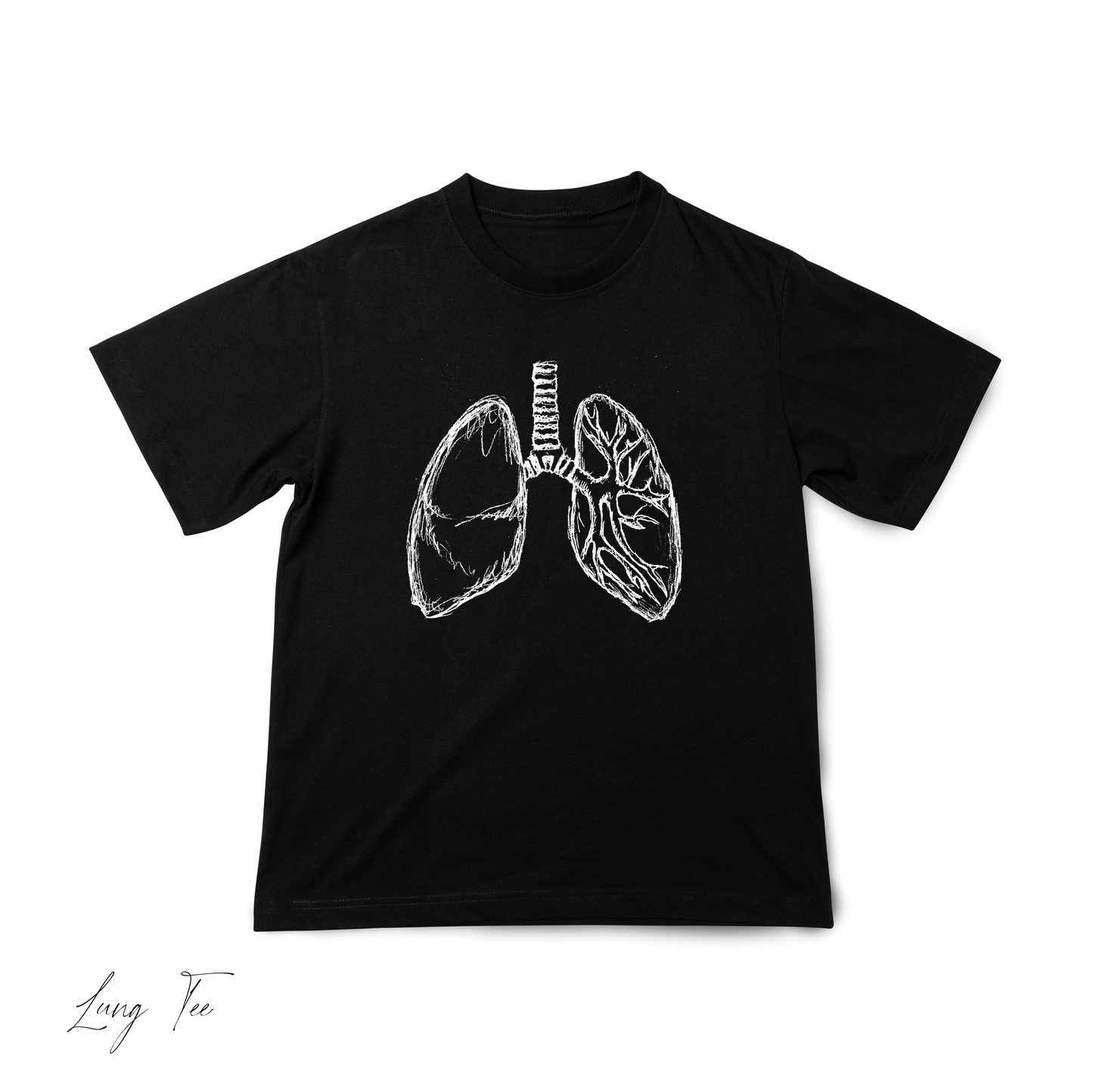 Lung Tee in Black